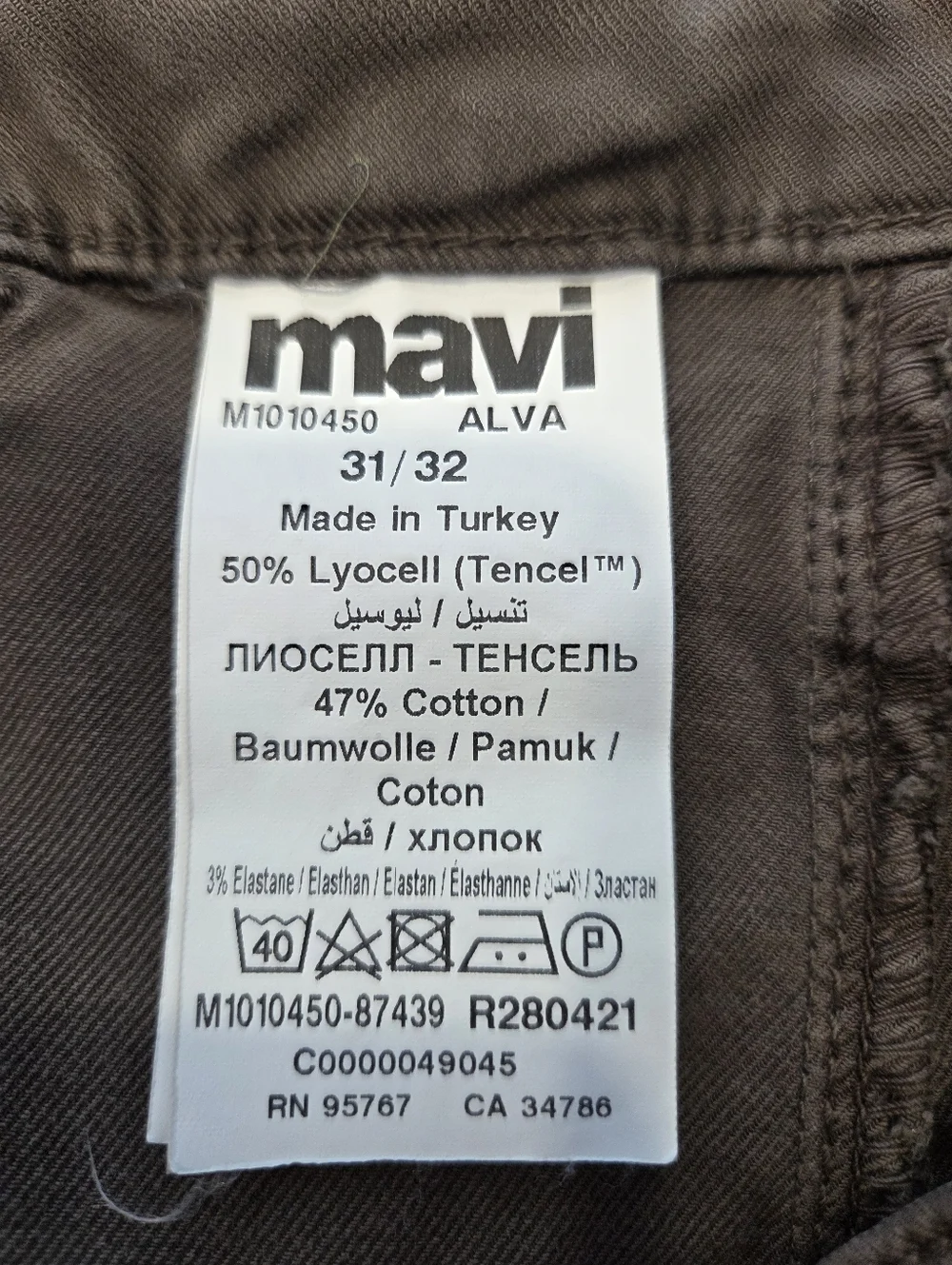 Mavi  Brown Alva High-Rise Straight Cargo Pants - Picture 13 of 13